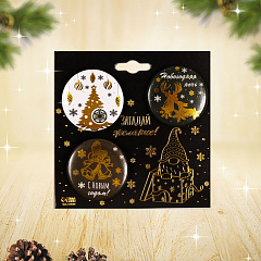 Набор значков Новый год