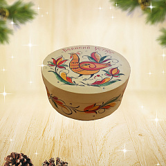 Шкатулка круглая с росписью